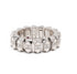 anillo piramidal en oro blanco de 18kt con diamantes